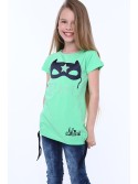 T-Shirt mit grüner Maskenapplikation NDZ5322 – Online-Shop – Boutique